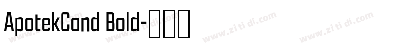 ApotekCond Bold字体转换